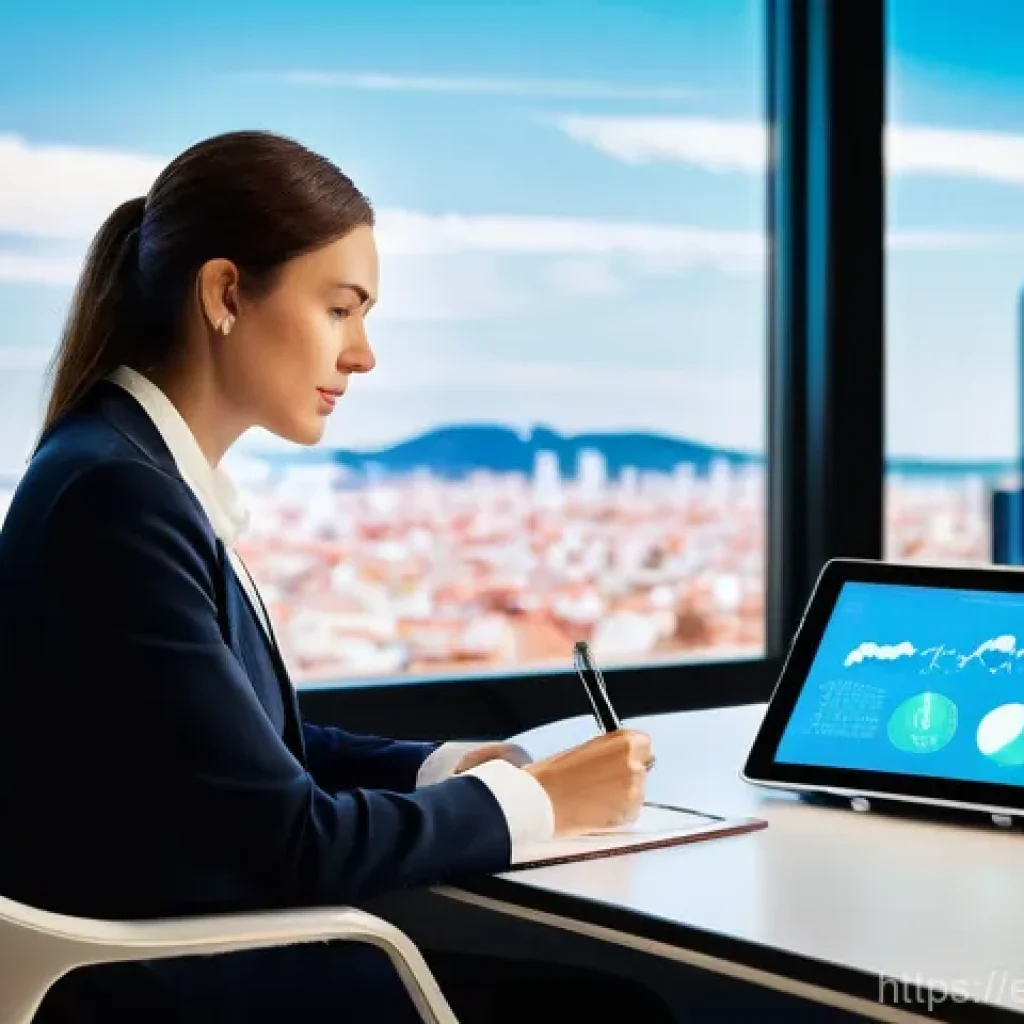 공무원 채용 시험의 최신 트렌드 - **Prompt 1: The Digital Public Servant of Tomorrow**
    A young, professional woman, dressed in sma...