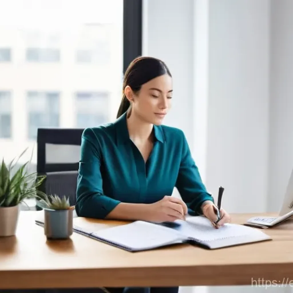공무원 생활 중 직무와 개인 성장의 균형 찾기 - **Prompt 1: Focused Productivity and Smart Organization**
    "A professional individual, appearing ...